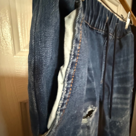 Fashion Nova Men Denim Drawstring Pant SZ M - Picture 4 of 13